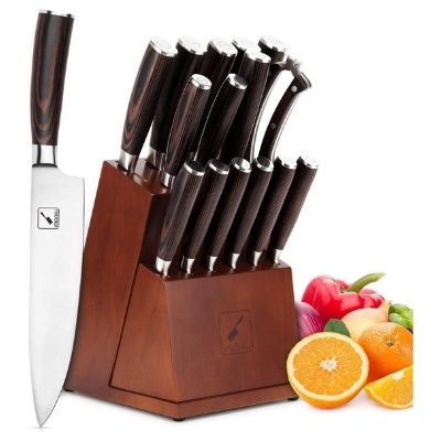 imarku Stainless Steel Knife Set with Manual Sharpening